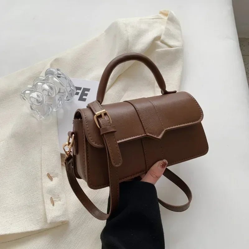 Sac Bandoulière Vintage Carré Cuir PU - Sacoche Sous Les Bras Femme - FoytiShop