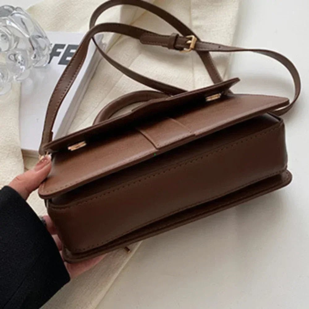 Sac Bandoulière Vintage Carré Cuir PU - Sacoche Sous Les Bras Femme - FoytiShop