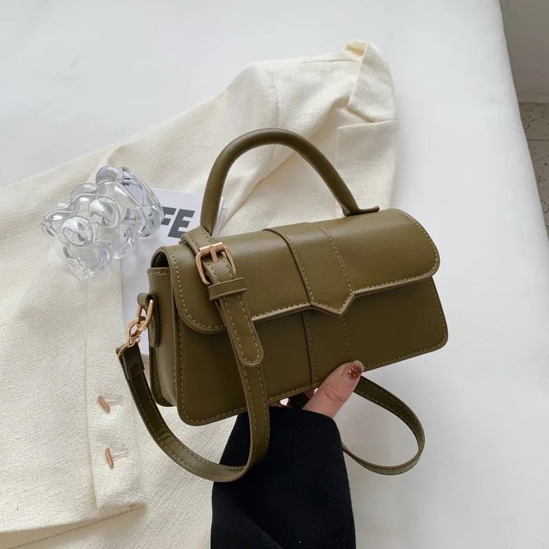 Sac Bandoulière Vintage Carré Cuir PU - Sacoche Sous Les Bras Femme - FoytiShop