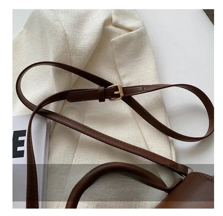 Sac Bandoulière Vintage Carré Cuir PU - Sacoche Sous Les Bras Femme - FoytiShop