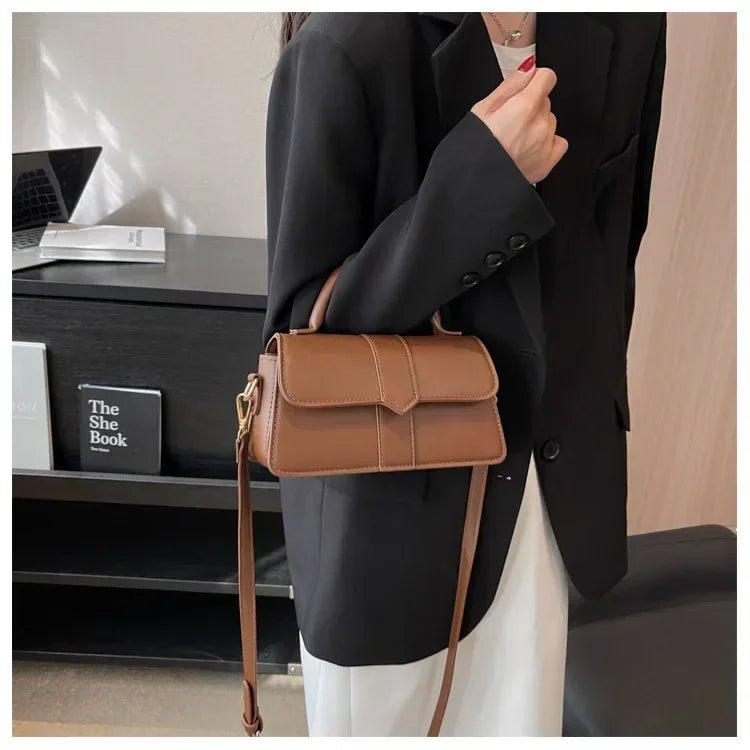 Sac Bandoulière Vintage Carré Cuir PU - Sacoche Sous Les Bras Femme - FoytiShop