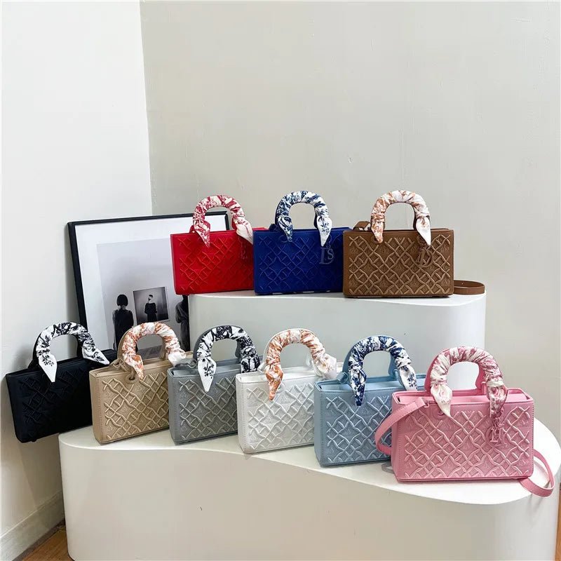 Sac Carré Foulard Soie Brodé - Bandoulière Polyvalent - FoytiShop