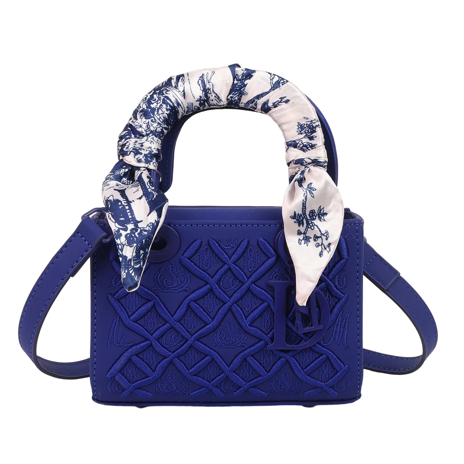 Sac Carré Foulard Soie Brodé - Bandoulière Polyvalent - FoytiShop