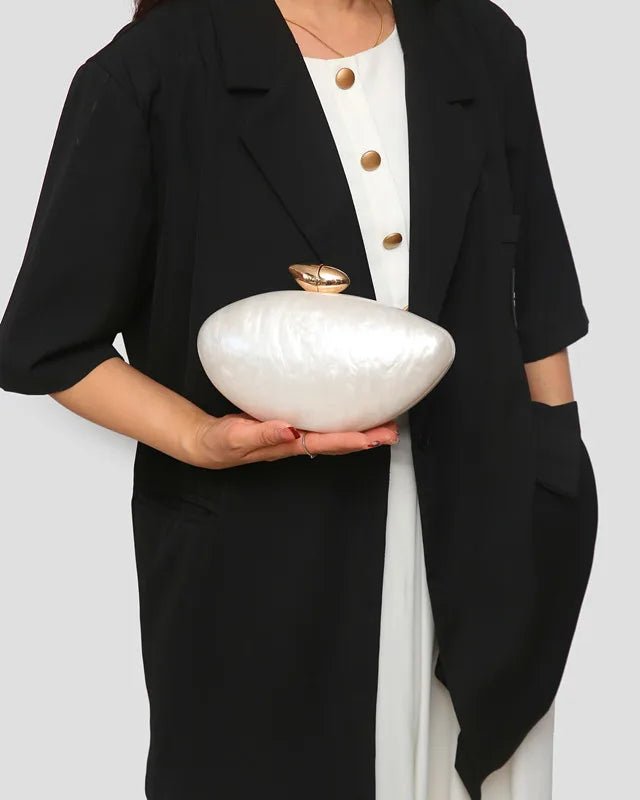 Sac de soirée design pour femmes - pochette tendance en acrylique avec chaîne - FoytiShop