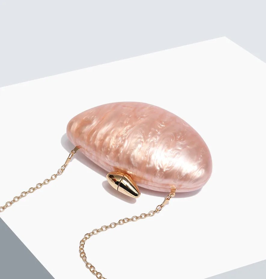 Sac de soirée design pour femmes - pochette tendance en acrylique avec chaîne - FoytiShop
