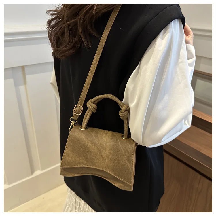 Sac Diagonal Décontracté Couleur Unie - Petit Carré Bandoulière Femme - FoytiShop