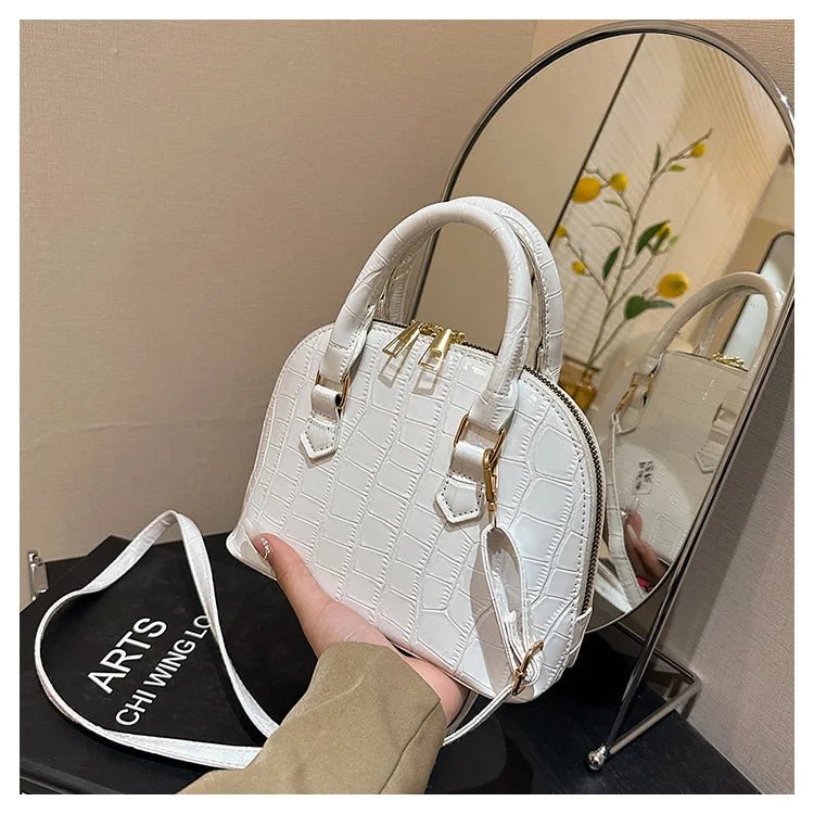 Sac Rétro Cuir PU Motif Crocodile - Bandoulière Imperméable - FoytiShop