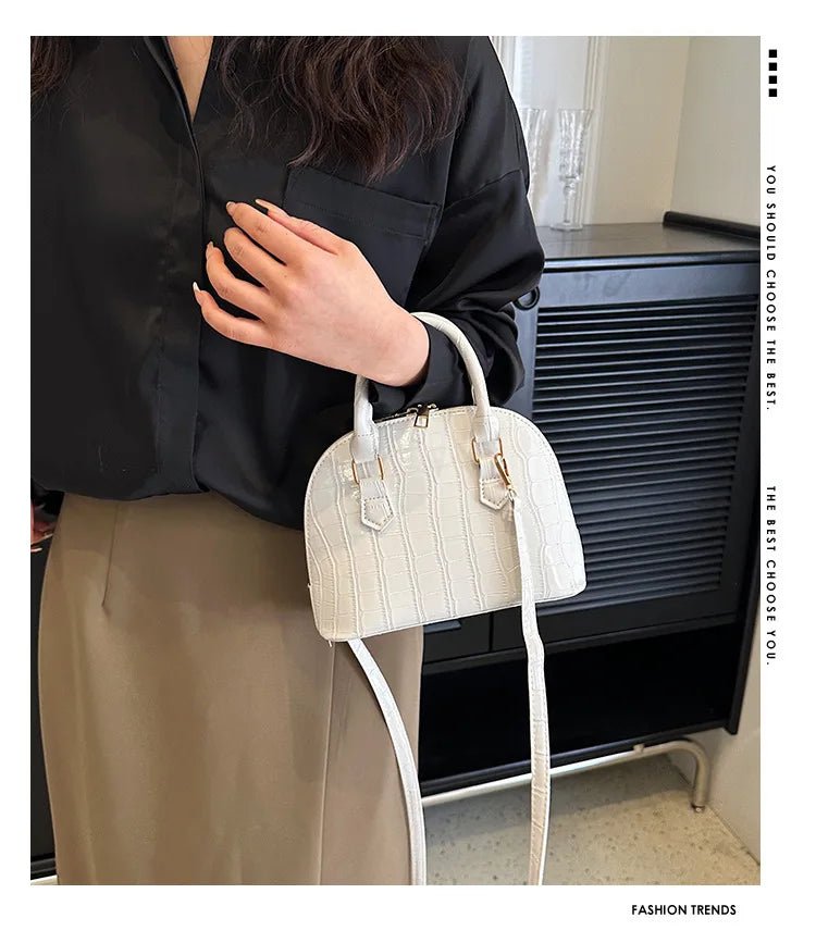 Sac Rétro Cuir PU Motif Crocodile - Bandoulière Imperméable - FoytiShop