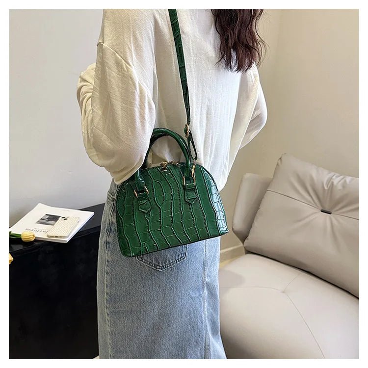 Sac Rétro Cuir PU Motif Crocodile - Bandoulière Imperméable - FoytiShop