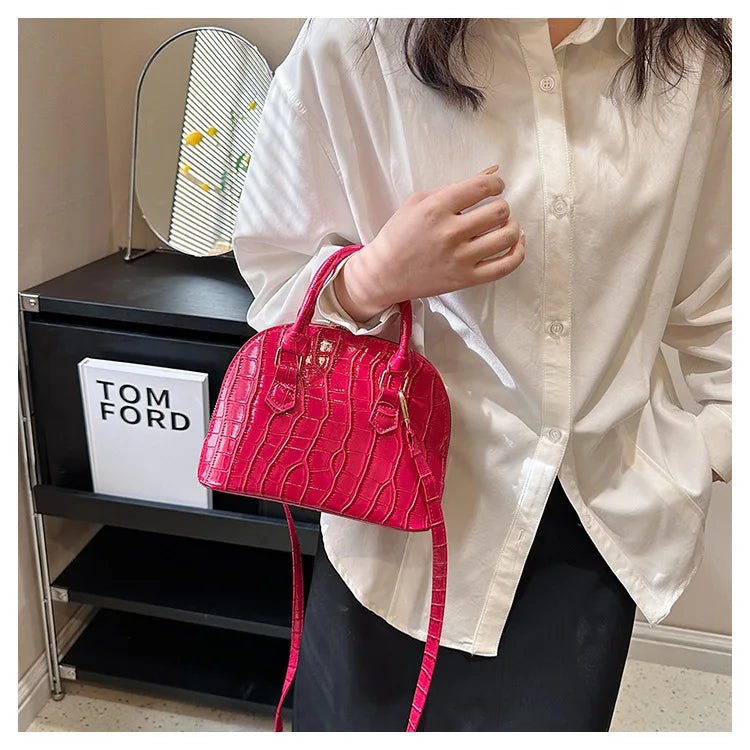 Sac Rétro Cuir PU Motif Crocodile - Bandoulière Imperméable - FoytiShop