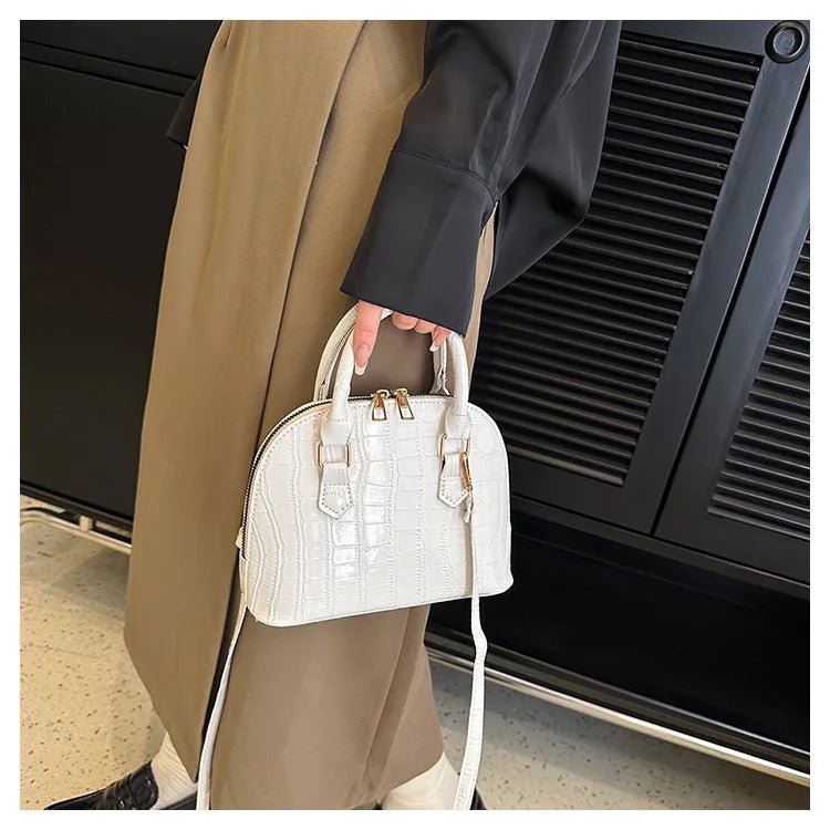 Sac Rétro Cuir PU Motif Crocodile - Bandoulière Imperméable - FoytiShop