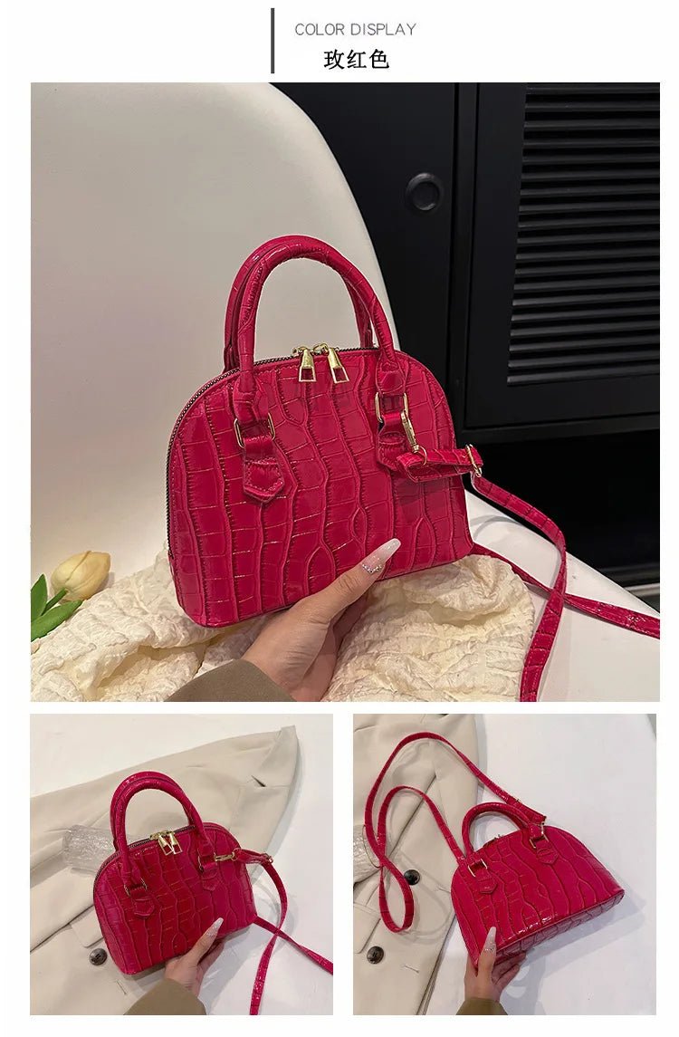 Sac Rétro Cuir PU Motif Crocodile - Bandoulière Imperméable - FoytiShop