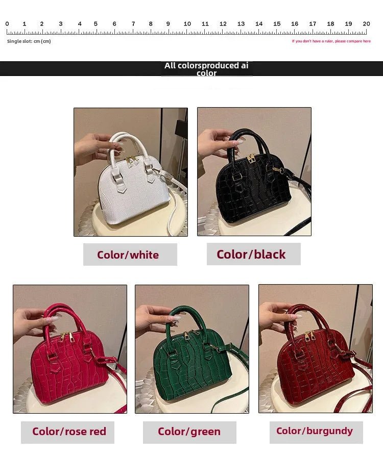 Sac Rétro Cuir PU Motif Crocodile - Bandoulière Imperméable - FoytiShop