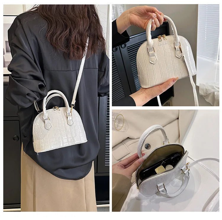 Sac Rétro Cuir PU Motif Crocodile - Bandoulière Imperméable - FoytiShop