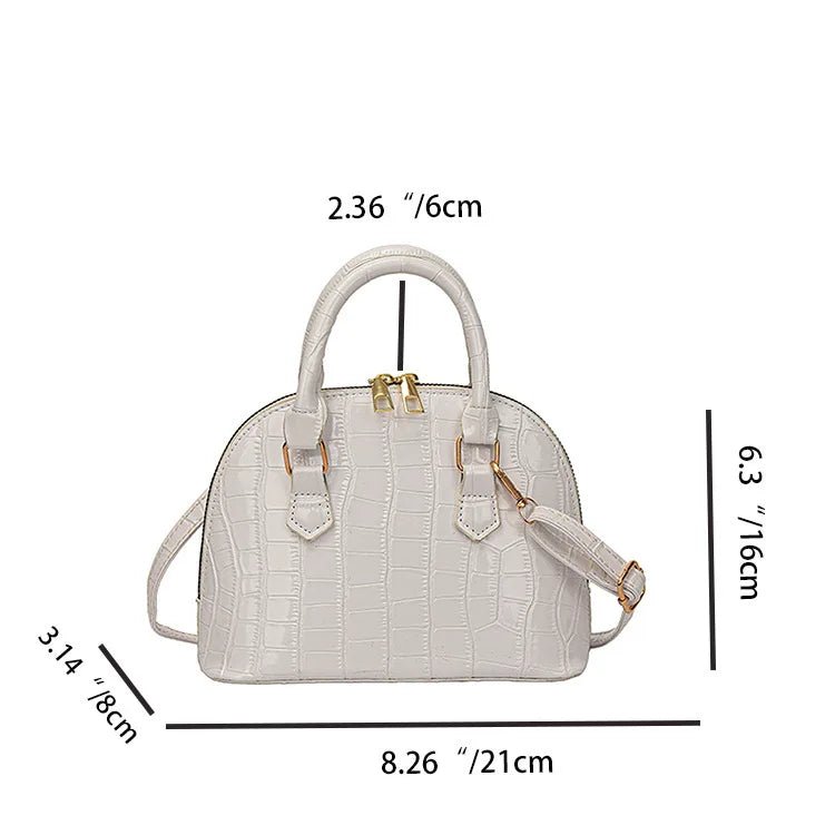 Sac Rétro Cuir PU Motif Crocodile - Bandoulière Imperméable - FoytiShop