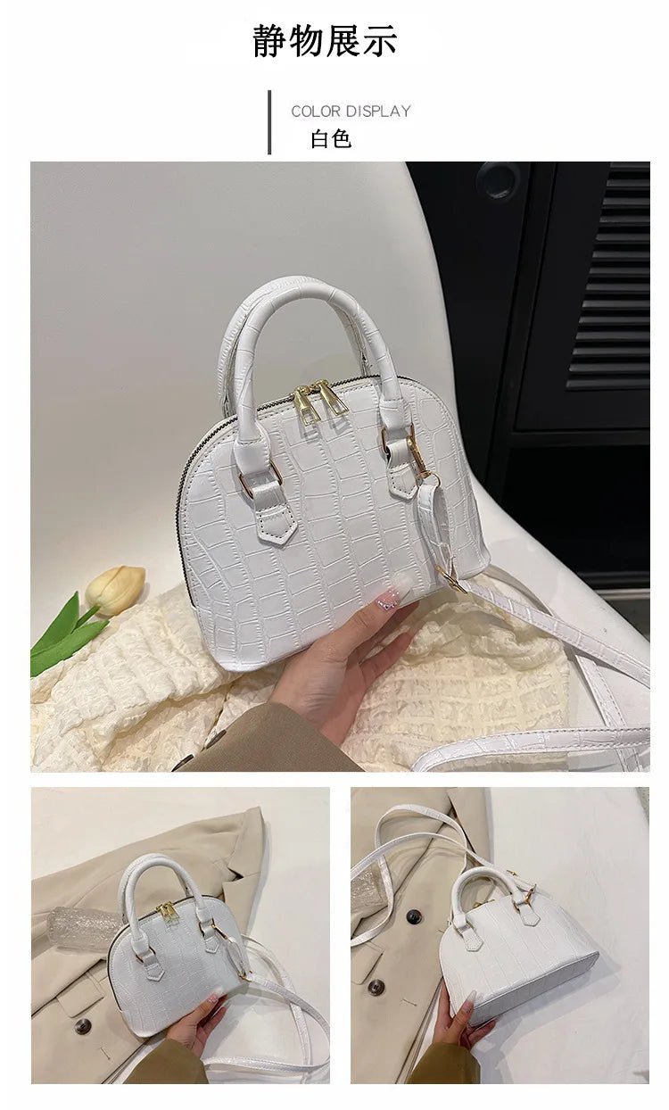 Sac Rétro Cuir PU Motif Crocodile - Bandoulière Imperméable - FoytiShop