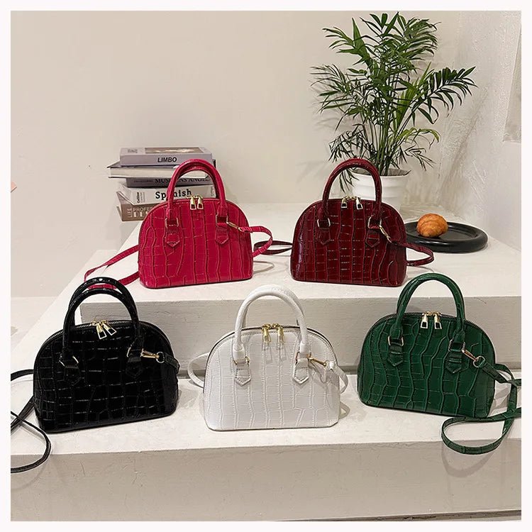 Sac Rétro Cuir PU Motif Crocodile - Bandoulière Imperméable - FoytiShop