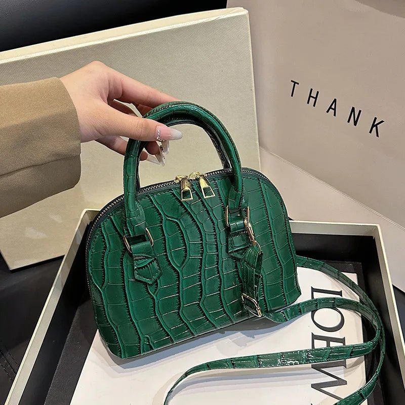 Sac Rétro Cuir PU Motif Crocodile - Bandoulière Imperméable - FoytiShop
