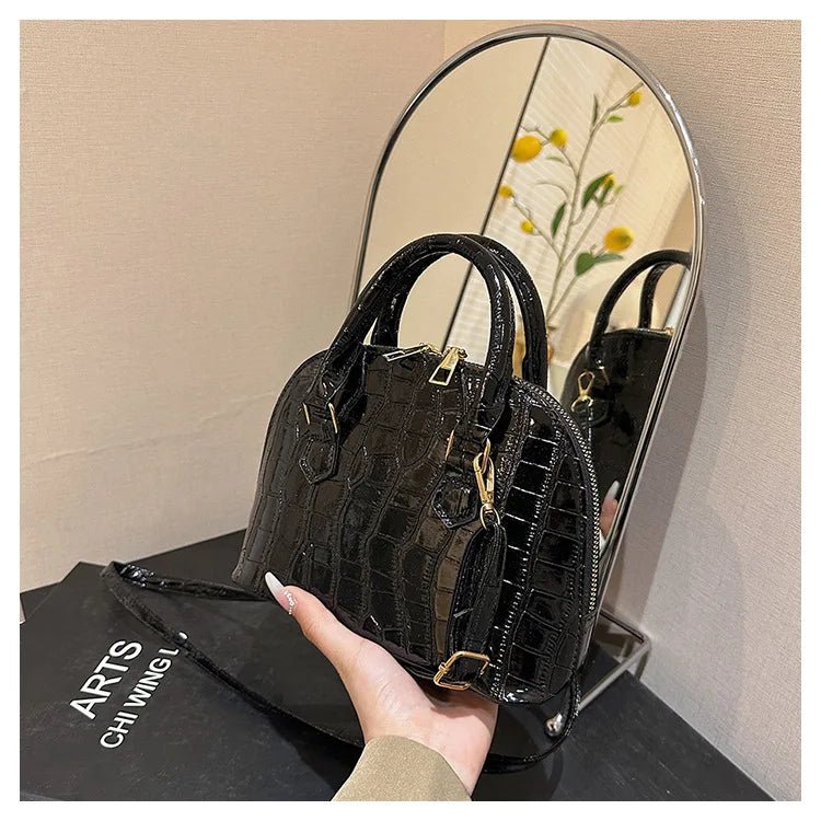 Sac Rétro Cuir PU Motif Crocodile - Bandoulière Imperméable - FoytiShop