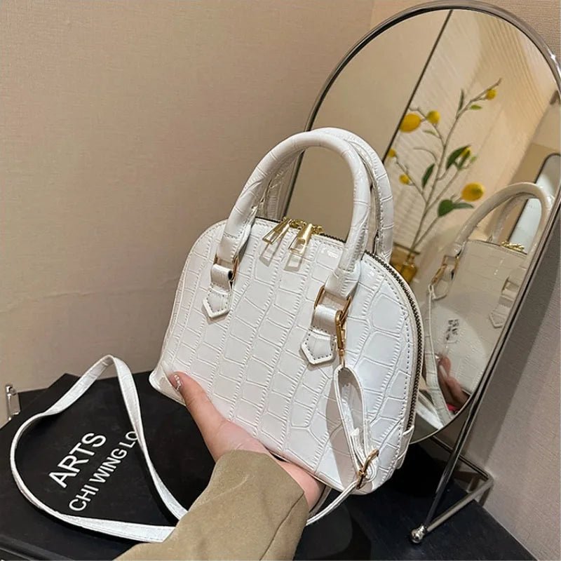 Sac Rétro Cuir PU Motif Crocodile - Bandoulière Imperméable - FoytiShop