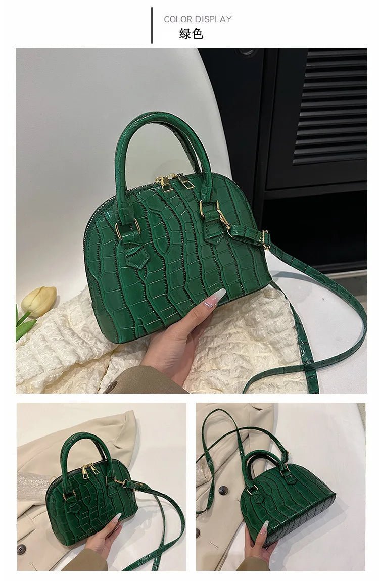 Sac Rétro Cuir PU Motif Crocodile - Bandoulière Imperméable - FoytiShop