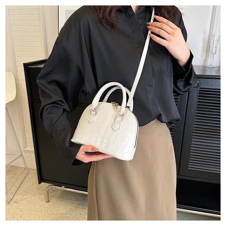 Sac Rétro Cuir PU Motif Crocodile - Bandoulière Imperméable - FoytiShop