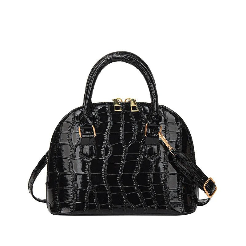 Sac Rétro Cuir PU Motif Crocodile - Bandoulière Imperméable - FoytiShop