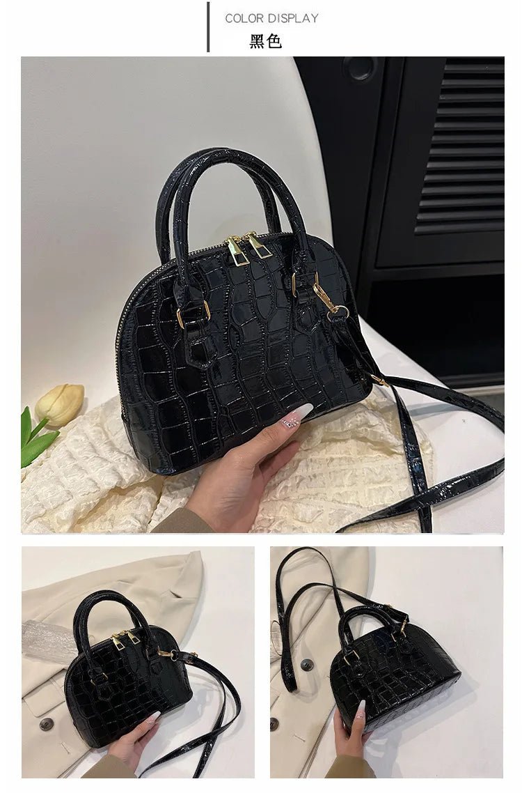 Sac Rétro Cuir PU Motif Crocodile - Bandoulière Imperméable - FoytiShop