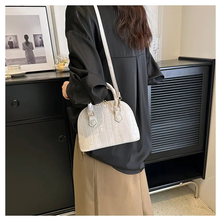 Sac Rétro Cuir PU Motif Crocodile - Bandoulière Imperméable - FoytiShop