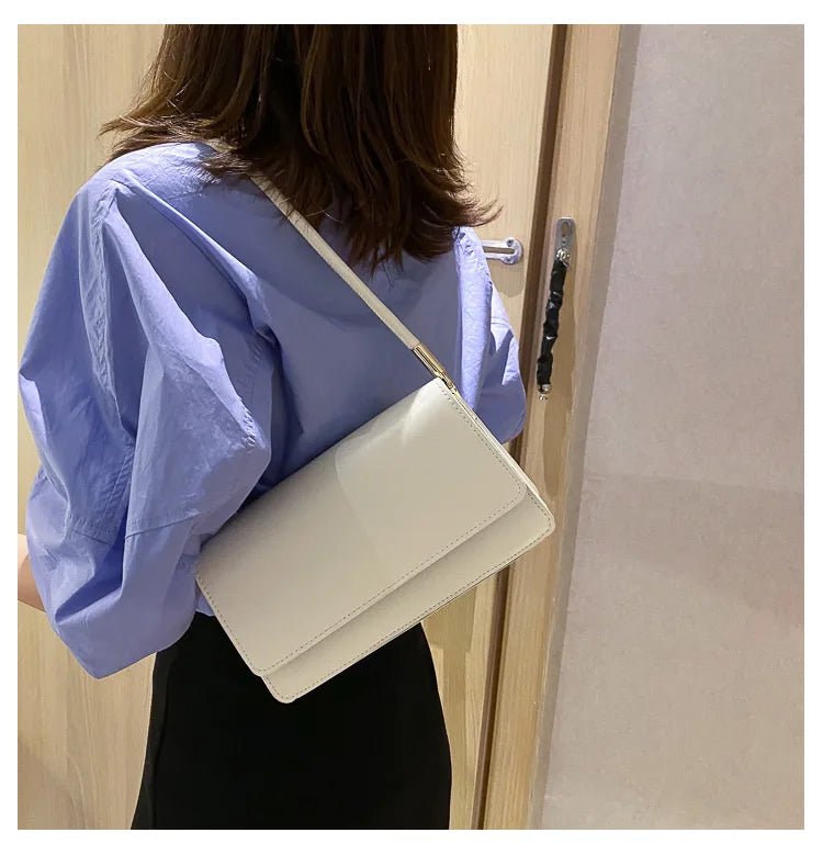 Sac Sous Les Bras Cuir PU Couleur Unie - Petit Carré Décontracté Femme - FoytiShop