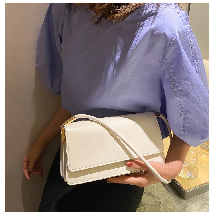 Sac Sous Les Bras Cuir PU Couleur Unie - Petit Carré Décontracté Femme - FoytiShop
