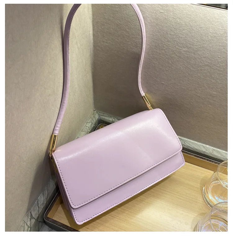 Sac Sous Les Bras Cuir PU Couleur Unie - Petit Carré Décontracté Femme - FoytiShop
