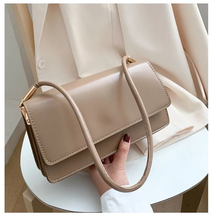 Sac Sous Les Bras Cuir PU Couleur Unie - Petit Carré Décontracté Femme - FoytiShop