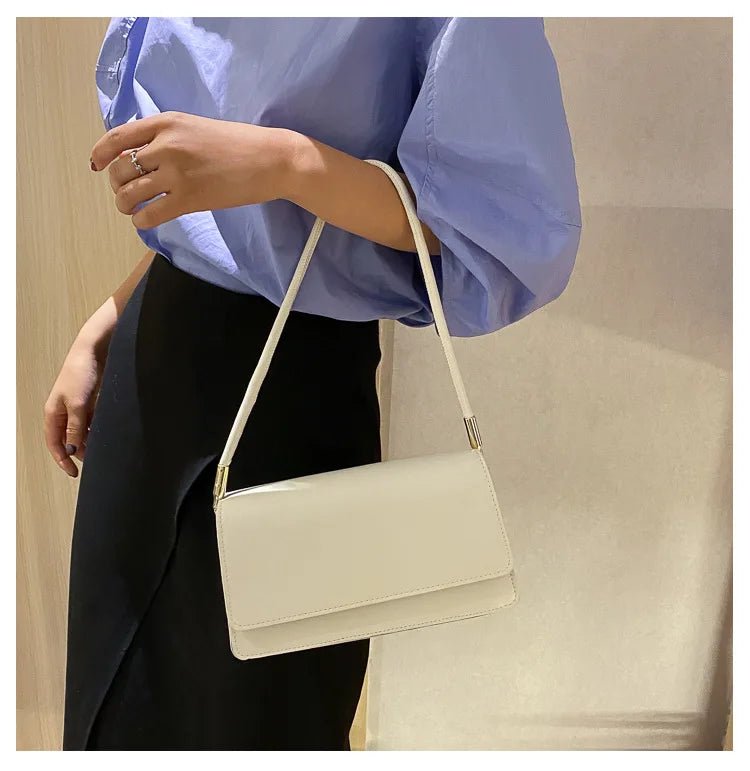 Sac Sous Les Bras Cuir PU Couleur Unie - Petit Carré Décontracté Femme - FoytiShop