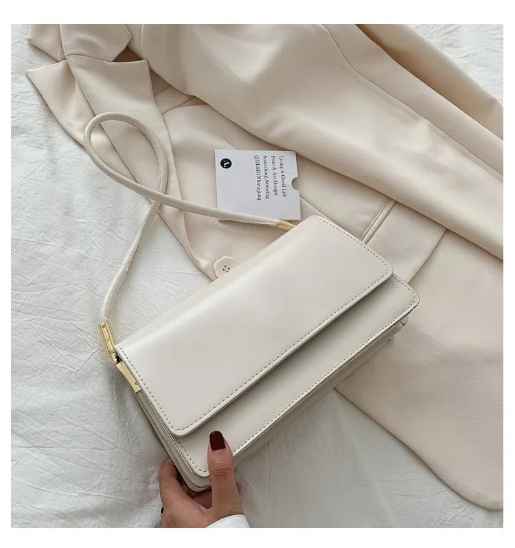 Sac Sous Les Bras Cuir PU Couleur Unie - Petit Carré Décontracté Femme - FoytiShop