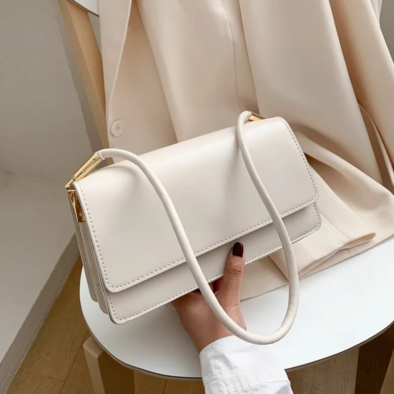 Sac Sous Les Bras Cuir PU Couleur Unie - Petit Carré Décontracté Femme - FoytiShop