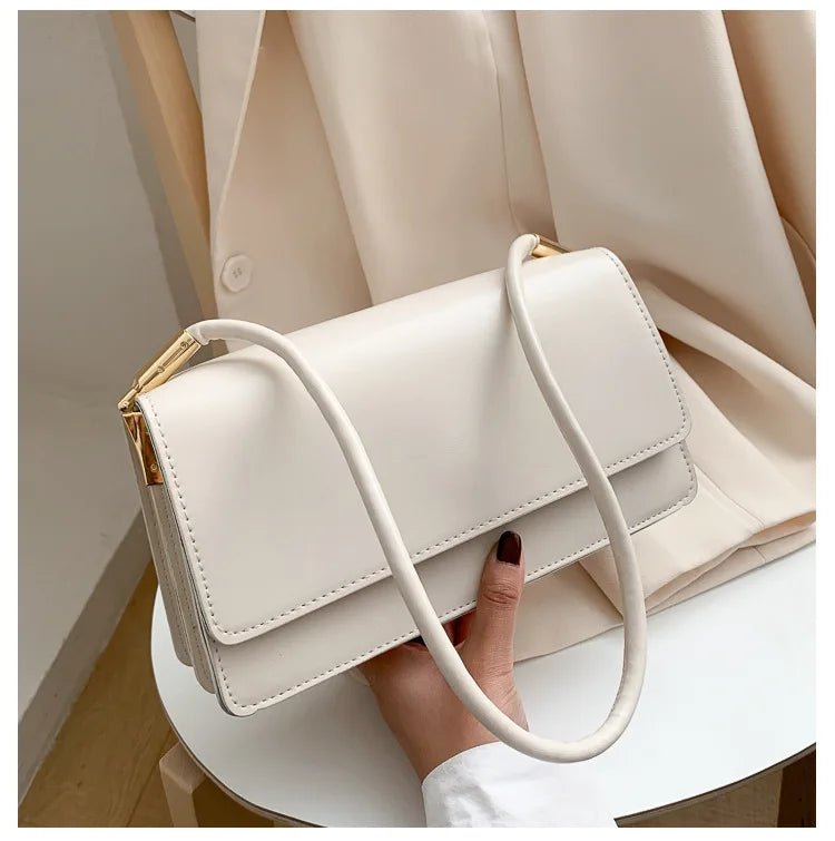 Sac Sous Les Bras Cuir PU Couleur Unie - Petit Carré Décontracté Femme - FoytiShop