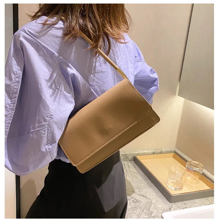 Sac Sous Les Bras Cuir PU Couleur Unie - Petit Carré Décontracté Femme - FoytiShop