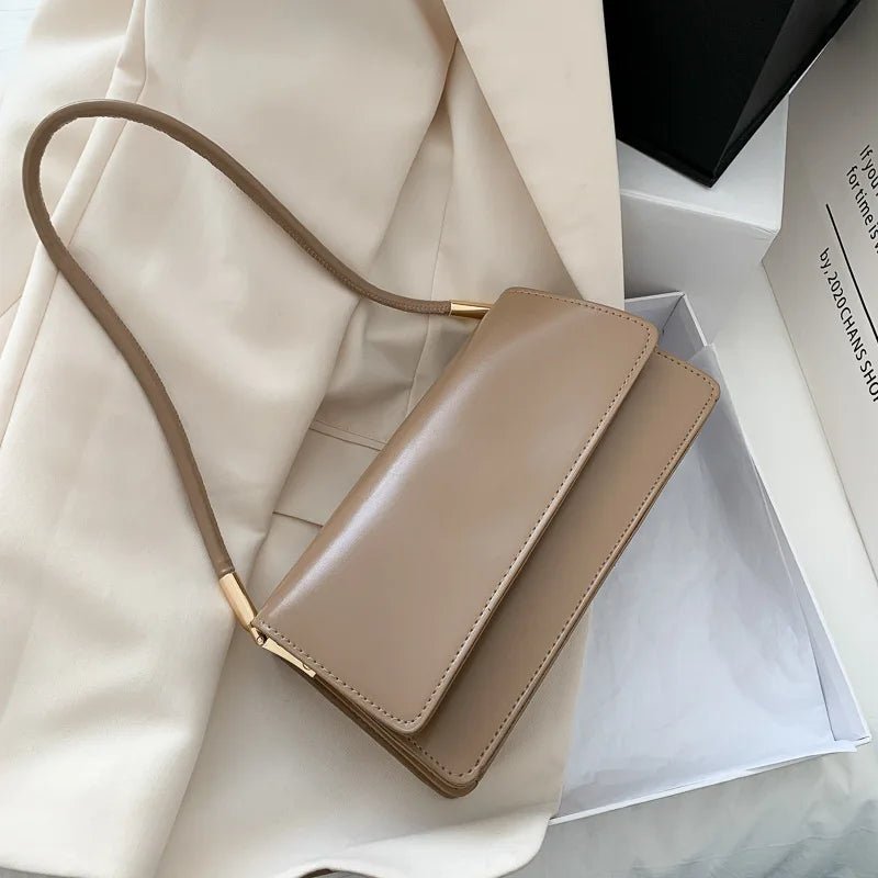 Sac Sous Les Bras Cuir PU Couleur Unie - Petit Carré Décontracté Femme - FoytiShop