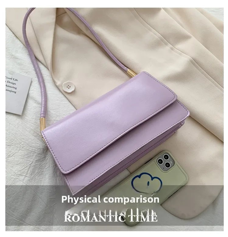Sac Sous Les Bras Cuir PU Couleur Unie - Petit Carré Décontracté Femme - FoytiShop