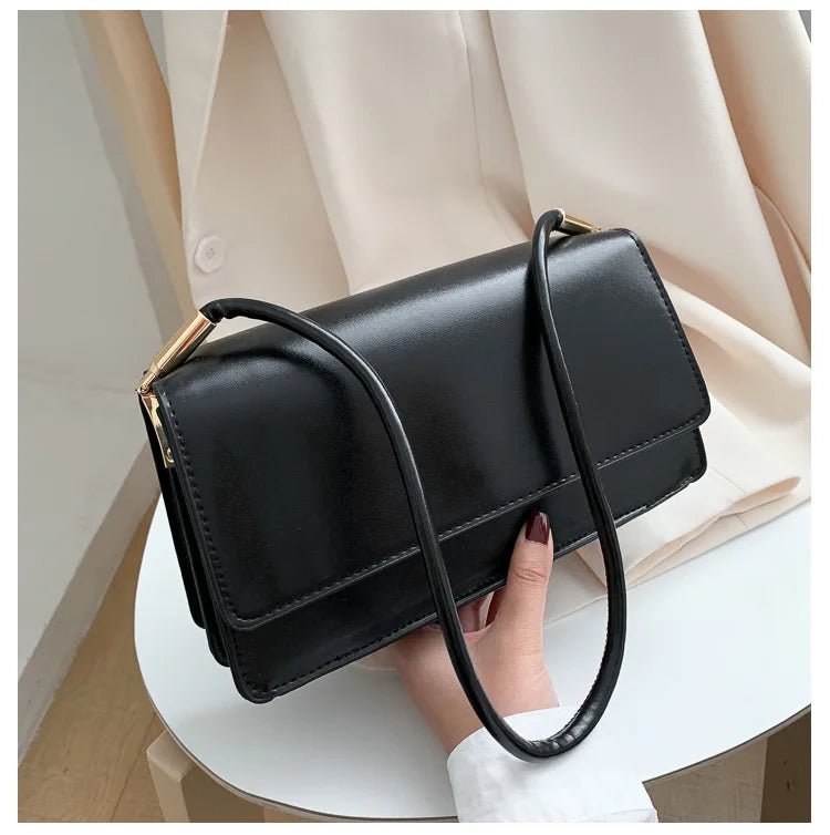 Sac Sous Les Bras Cuir PU Couleur Unie - Petit Carré Décontracté Femme - FoytiShop