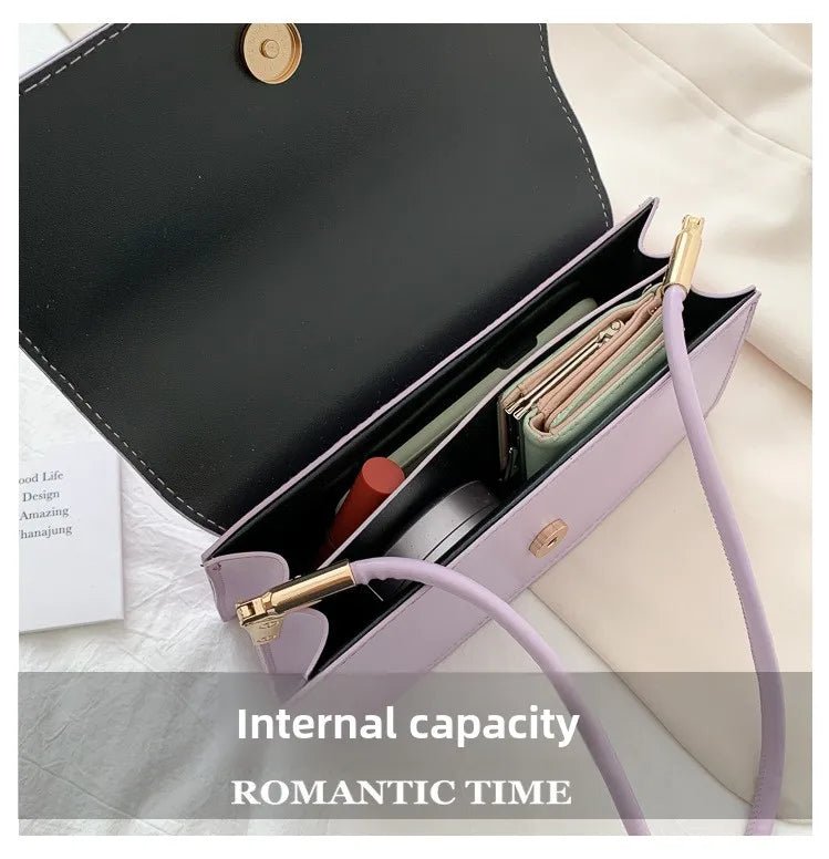 Sac Sous Les Bras Cuir PU Couleur Unie - Petit Carré Décontracté Femme - FoytiShop