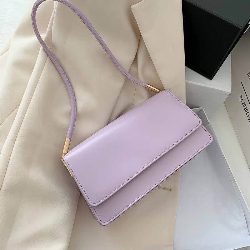Sac Sous Les Bras Cuir PU Couleur Unie - Petit Carré Décontracté Femme - FoytiShop