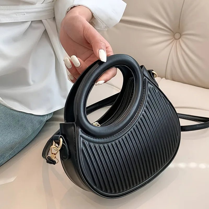 Sacs à bandoulière chics à rayures pour femmes, sac à main élégant en cuir synthétique - FoytiShop