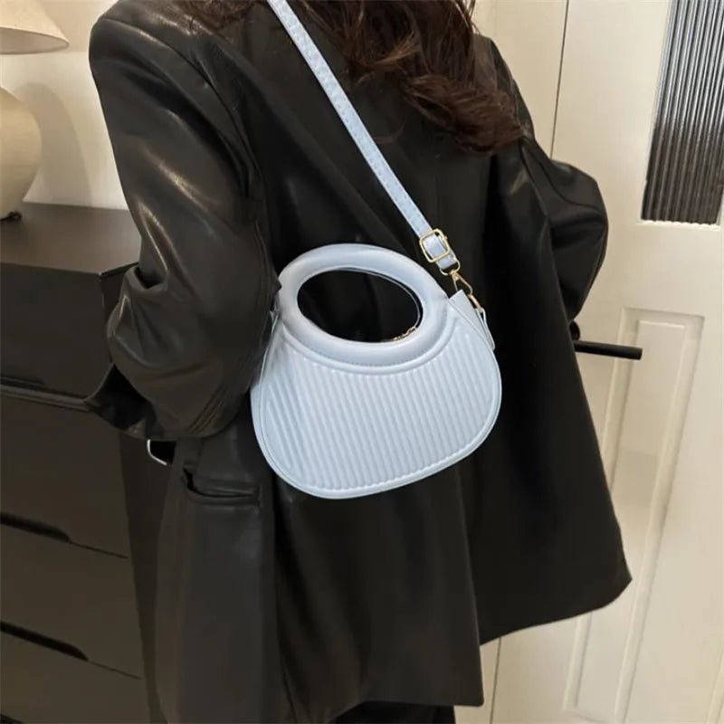 Sacs à bandoulière chics à rayures pour femmes, sac à main élégant en cuir synthétique - FoytiShop