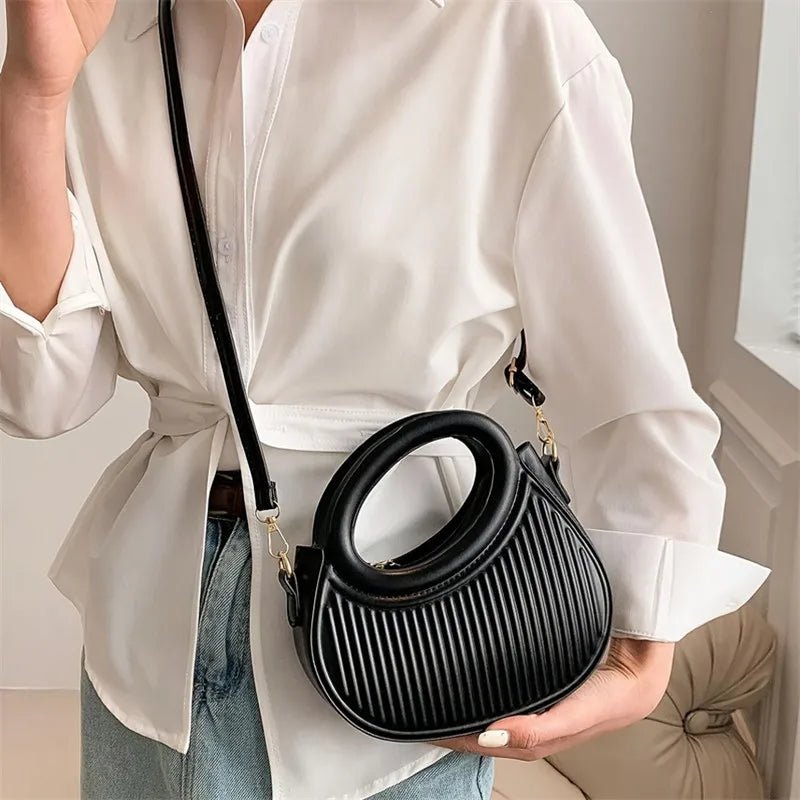 Sacs à bandoulière chics à rayures pour femmes, sac à main élégant en cuir synthétique - FoytiShop