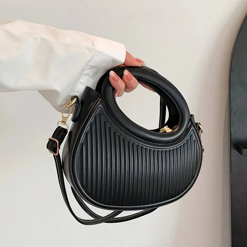 Sacs à bandoulière chics à rayures pour femmes, sac à main élégant en cuir synthétique - FoytiShop