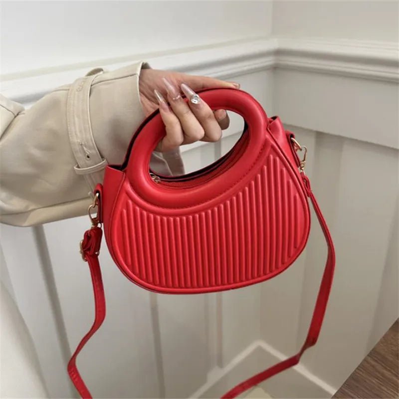 Sacs à bandoulière chics à rayures pour femmes, sac à main élégant en cuir synthétique - FoytiShop