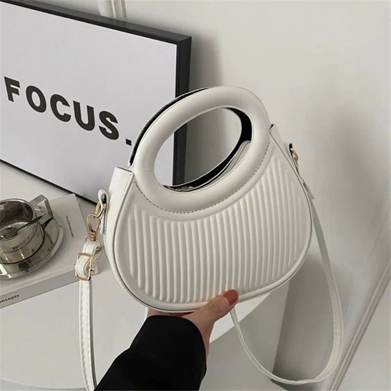 Sacs à bandoulière chics à rayures pour femmes, sac à main élégant en cuir synthétique - FoytiShop