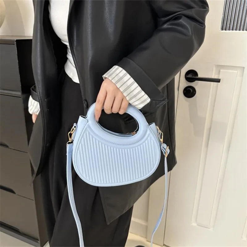 Sacs à bandoulière chics à rayures pour femmes, sac à main élégant en cuir synthétique - FoytiShop